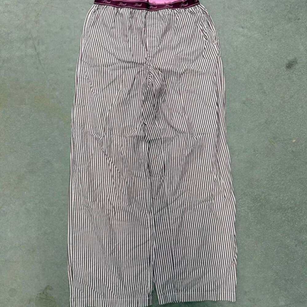 NWOT Y2K Pink Victoria’s Secret Purple Striped Baggy Pajama Pants Women’s Size S